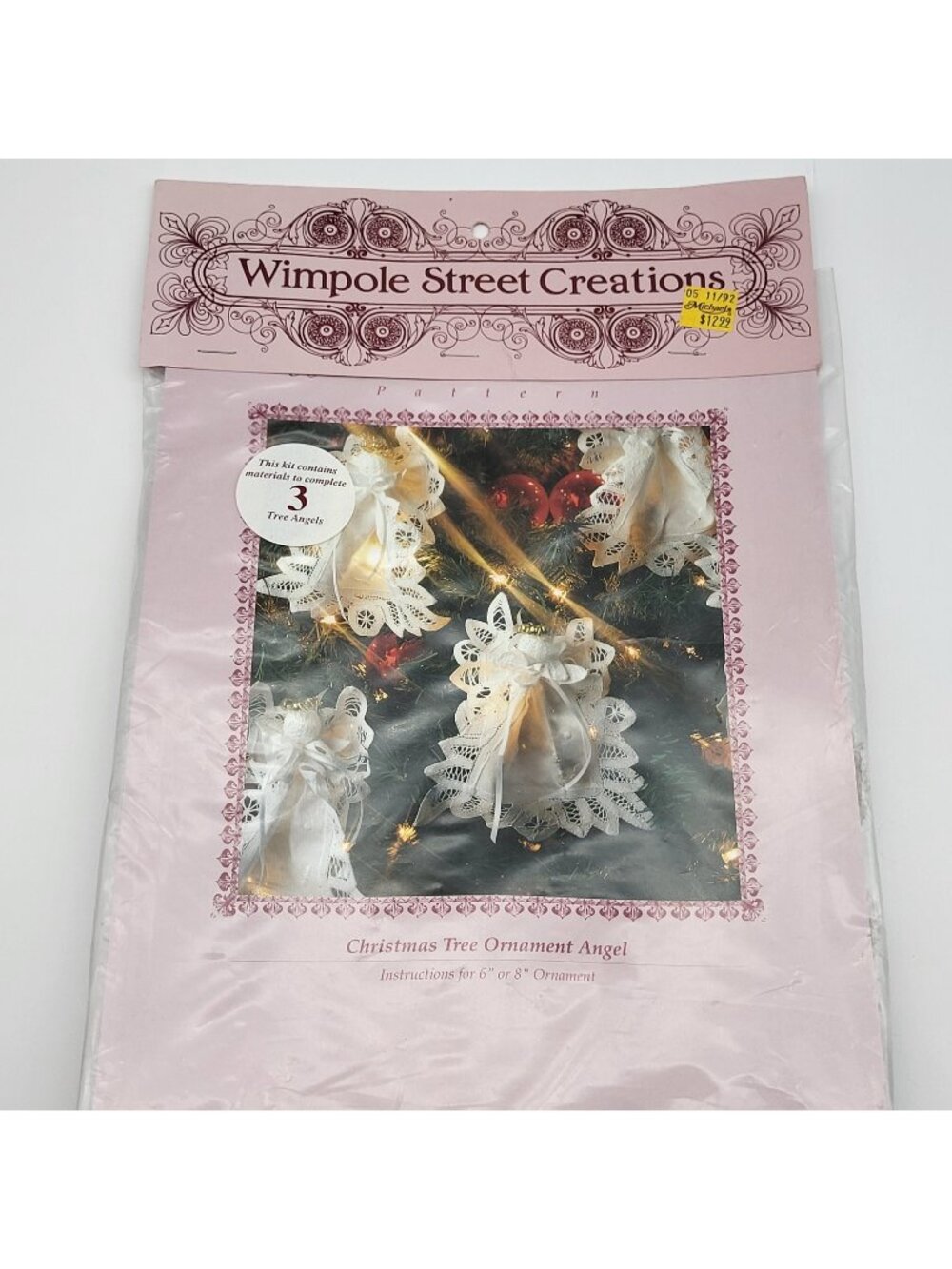 Vintage Wimpole Street Creations Christmas Tree Angel Ornament Kit Sealed